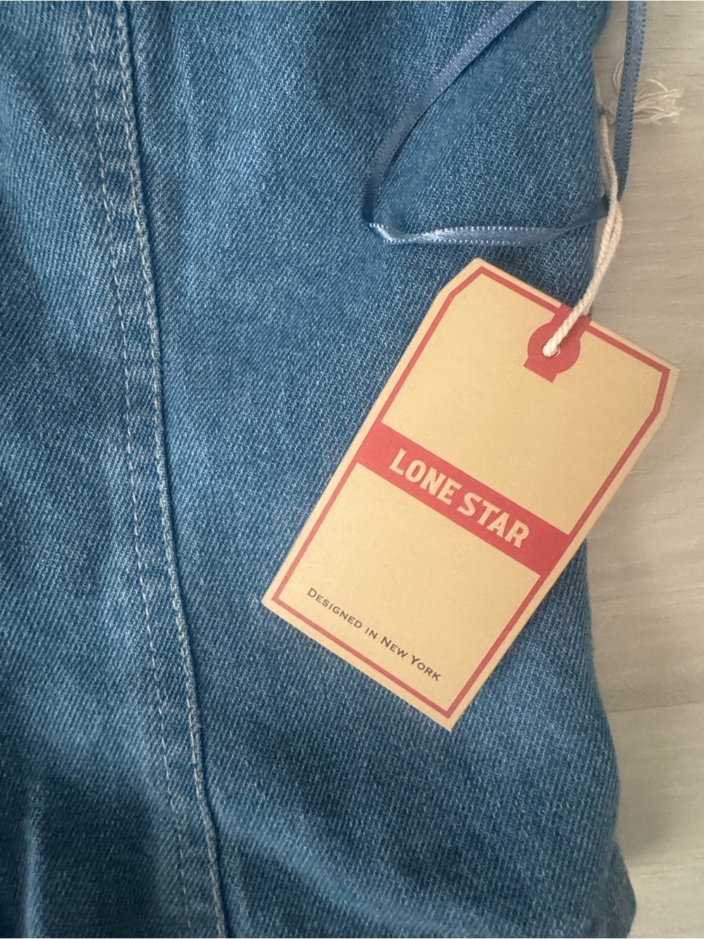 Denim Corset Tank Top - Blue - Picture 3 of 7